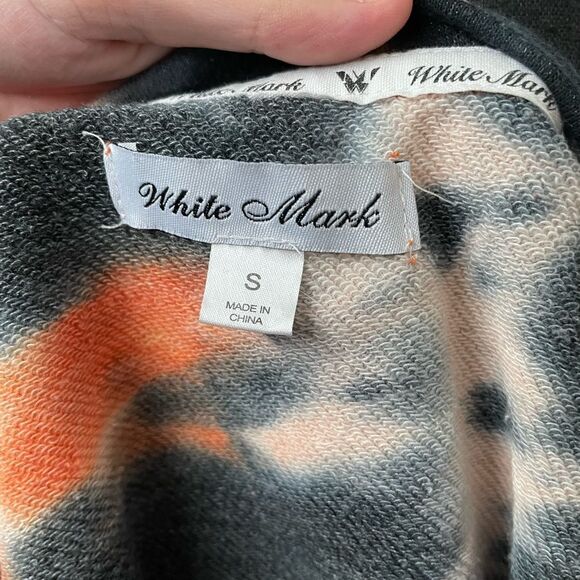 White Mark Orange and Navy Tie Dye Sleep Shirt - Picture 4 of 4